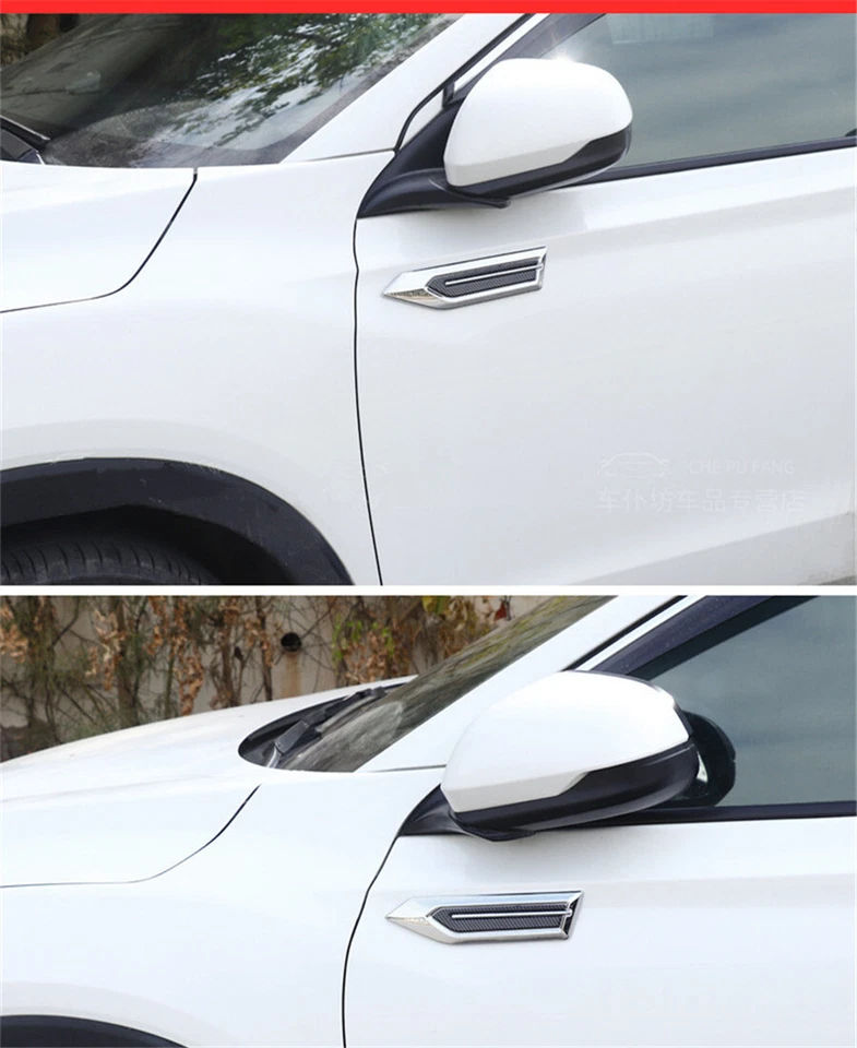 Car Air Flow Vent Fender Side Wing Hole Cover Intake Grilles Decoration Sticker - Image 3 of 4