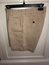 Brooks Brothers Mens Cotton Shorts - Flat front - Kakhi -7in Short- W29