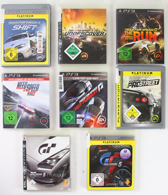 PS3 Playstation 3 Sammlung Gran Turismo 5 Need for Speed Prostreet Shift the Run