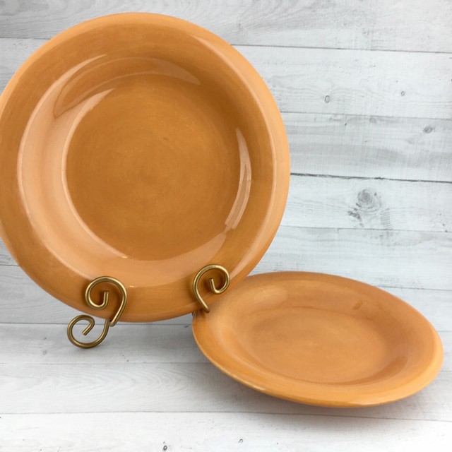 Tabletops Unlimited ESPANA Stoneware Mandarin Orange Dinner Salad Plate