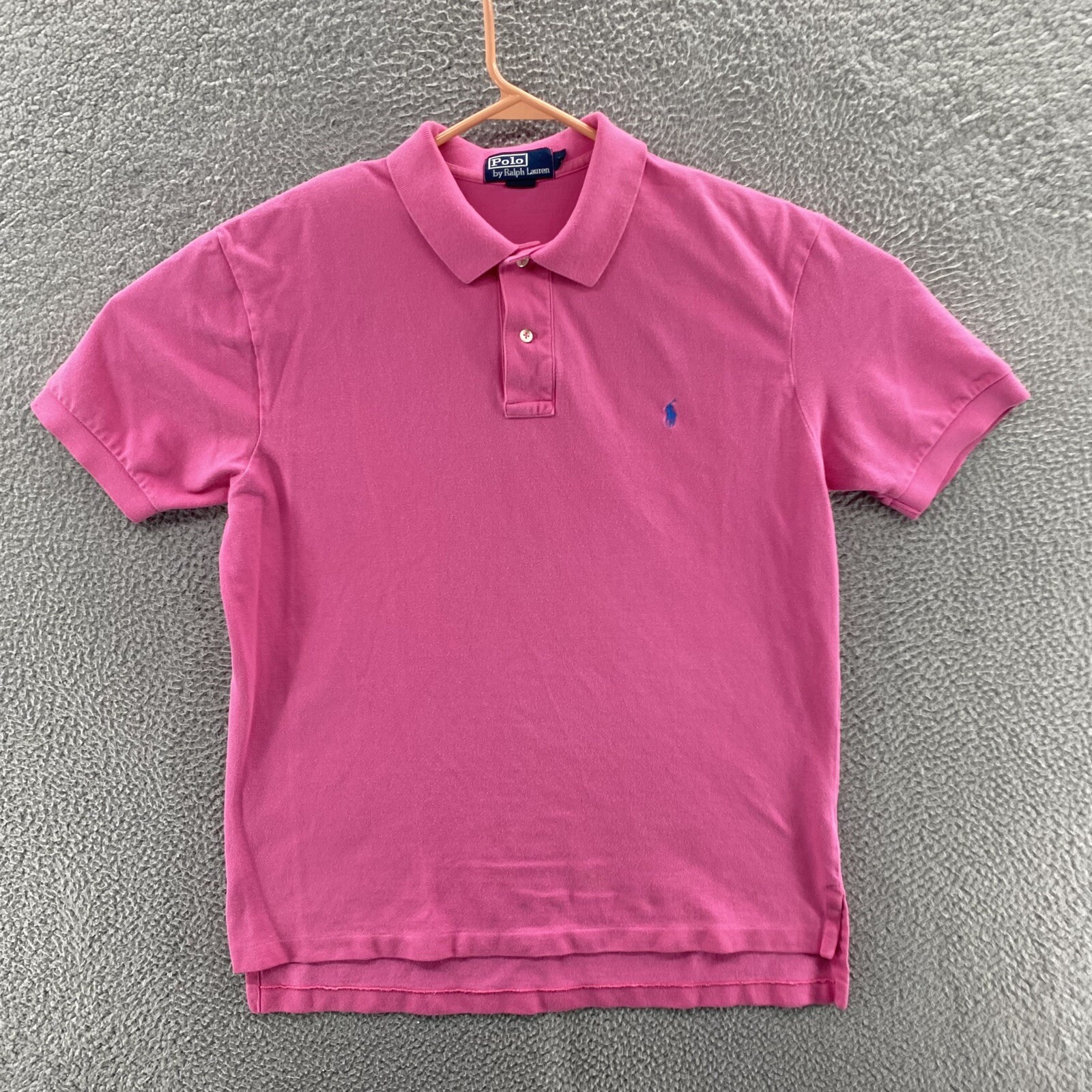 VINTAGE Polo Ralph Lauren camicia uomo grande rosa casual preppy cotone pony anni 90