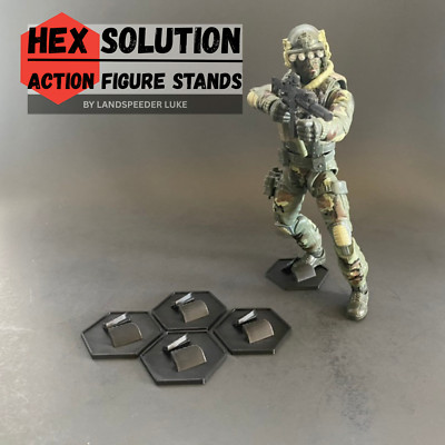 Action Figure Stands Hex Solution Mini for 1:12 or 6'' Scale - Bundles of 10
