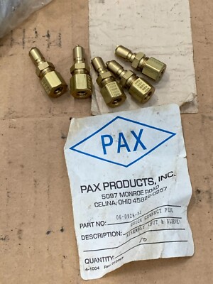 Pax Products, Quick Connect Plug, Lot of 5, 06-0928-32