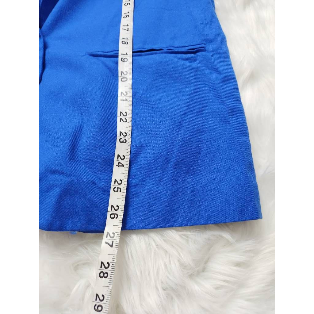 Pendleton Womens Suit Jacket Blazer Solid Blue Lo… - image 4