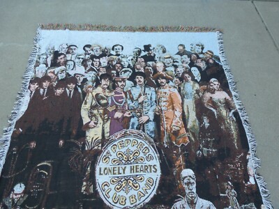 The Beatles Sargeant Peppers Tapestry Throw Blanket 65x48 Fringe