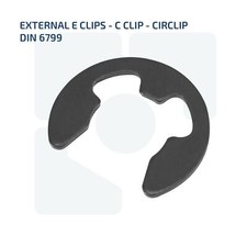 M1.5 - 1.5MM EXTERNAL E CLIPS - C CLIP - CIRCLIP DIN 6799