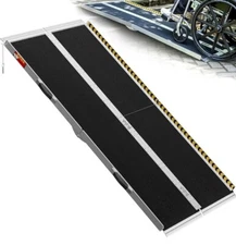 VNN Portable Wheelchair Ramp 6FT, Non-Slip Aluminum Folding Handicap Ramp, Door