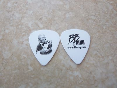 BB King King Of The Blues Music Playing Lucille White Double Sided Guitar Pick