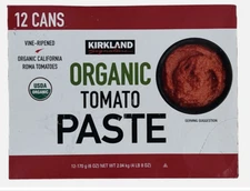 Organic Tomato Paste, Kirkland Signature 6 Ounce ~ 12 cans ~