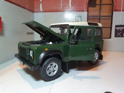 Land Rover Defender 90 TDCI Welly Scale Diecast Detailed Green 1:24 Model TD5