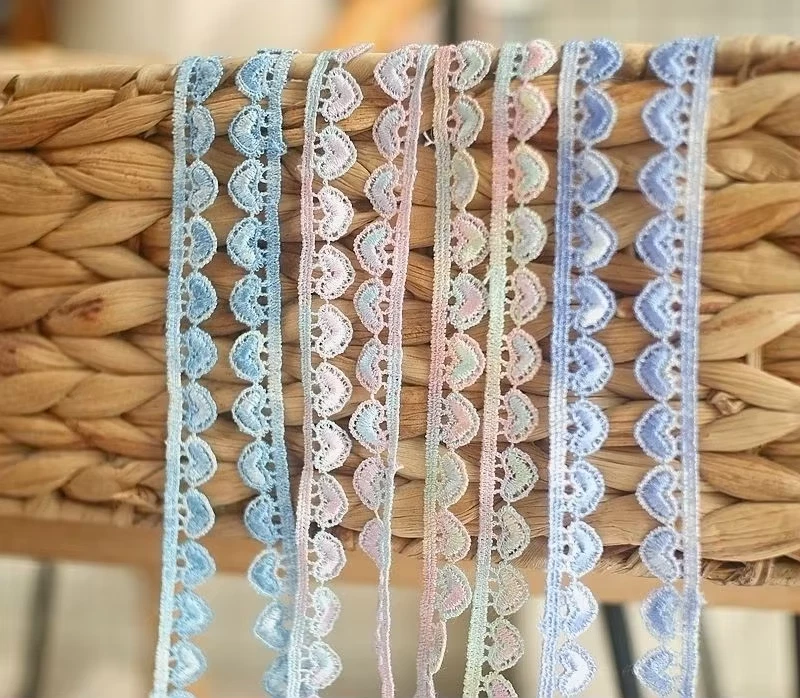 1/2-inch-wide heart trim ribbon lace price per yard select color - Image 2 of 2