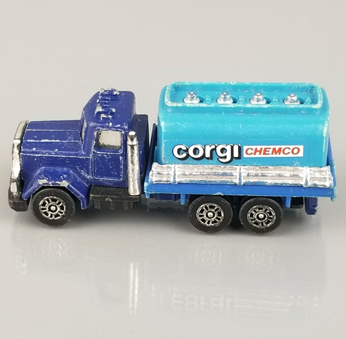 Vintage 1983 Toy, Corgi Juniors Tanker Truck Chemco Blue - Picture 4 of 16