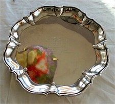 Ancien plateau café thé japonais argent sterling 995 pieds griffes A. SHOTEN 1178 gr