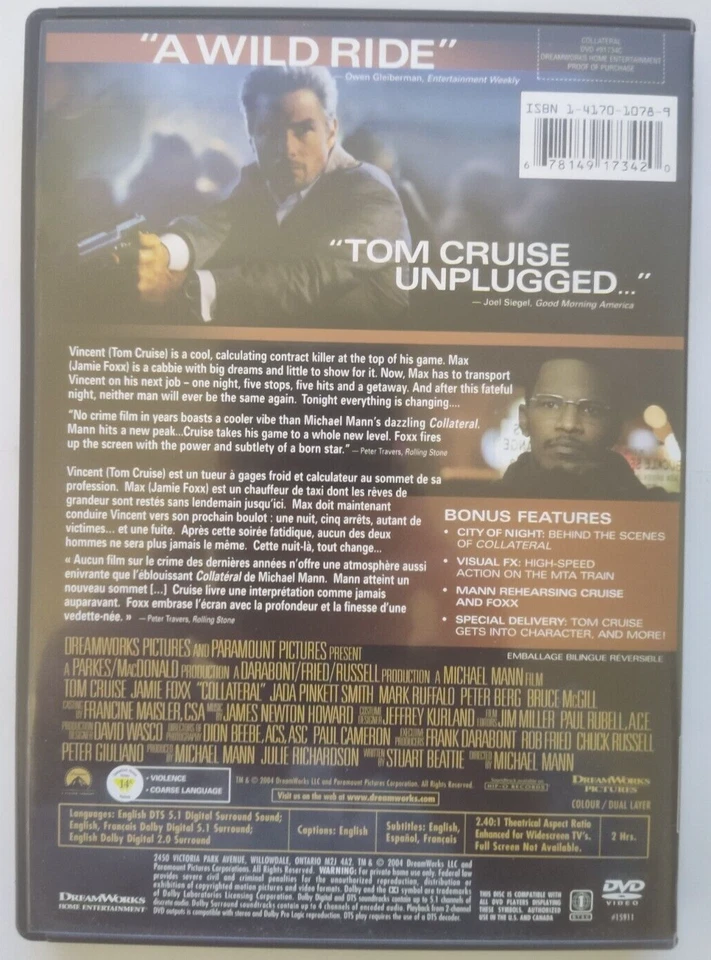 Collateral (DVD, 2004, 2-Disc Set) - Image 2 of 4