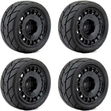 Powerhobby 1/10 Evolution Mounted Tires Radial Wheels (4) FOR Traxxas Rally Car
