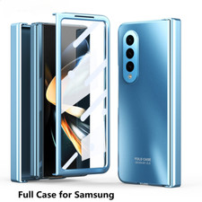 Plating Screen Tempered Film Full Hard Case for Samsung Galaxy Z Fold 6 5 4 3 2