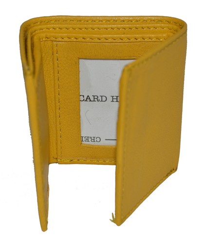 GENUINE LEATHER KIDS SMALL TRIFOLD/MONEY WALLET BY LEATHERBOSS - Picture 6 of 21
