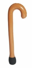 Aufblasbarer Gehstock 90cm braun Party Zubeh&ouml;r Alter Geburtstag Deko