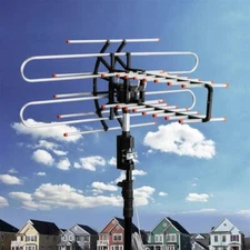 150 Miles HDTV Outdoor 1080P Amplified Digital TV Antenna HD TV 22-38dB UHF/VHF