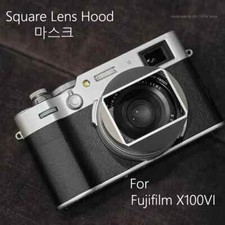 fit for Fujifilm X100VI X100V Aluminum Square Lens Hood With Lens Cap and UV