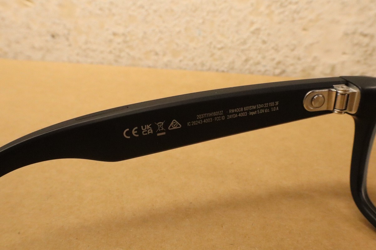 Ray-Ban Meta Wayfarer / RW4008 601S1M 53-22 | eBay