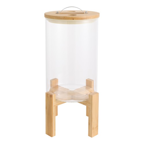8L Rice Storage Container, Glass Grain Container, Rice Container with Lid& Stand - Picture 7 of 12