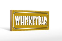 Holzschild Hinweis 27X10 Cm Whiskeybar Alkohol Holz Deko Schild Wooden Sign