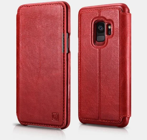 Funda monedero Samsung Galaxy S9 Funda magnética desmontable de cuero genuino By Icarer Foto 3 de 4