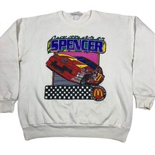 Vintage 90s Jimmy Spencer Mcdonalds Nascar Racing Team SweatShirt Sz XL USA Made
