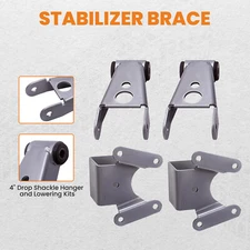 4" Rear Drop Lowering Kit for Dodge Ram Charger D100 D150 2WD 1972-1993