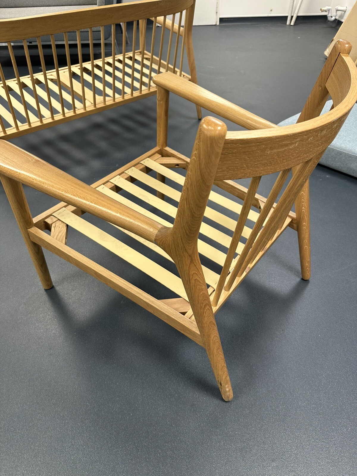 Ocee Designer Oak 2 Seat Sofa And 2x Chairs Heals Habitat 1960