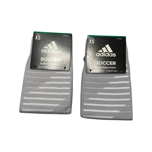 TWO (2) of ADIDAS Unisex Climacool Climalite Soccer Team Speed II Cushion  Socks