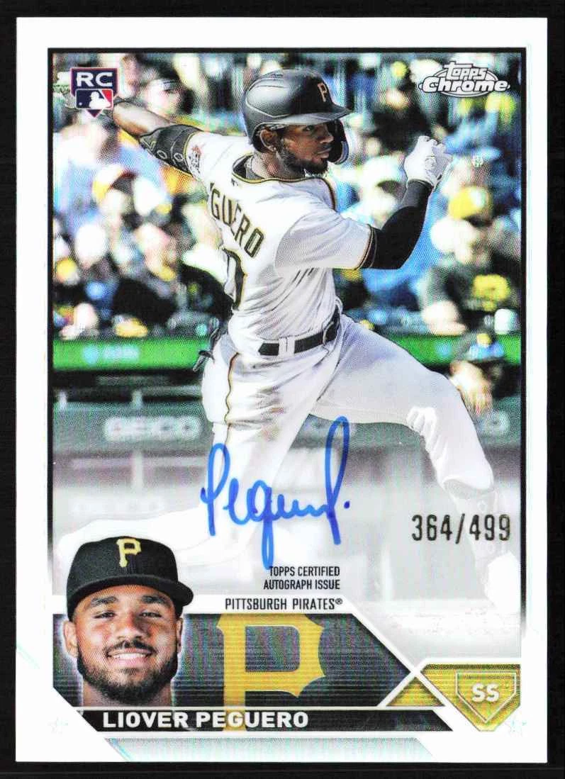2023 Topps Chrome Autographs Refractor Liover Peguero Rookie Auto 364/499