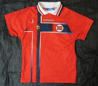 NORWAY 1997-1998 home shirt jersey UMBRO Løvene trikot BOY