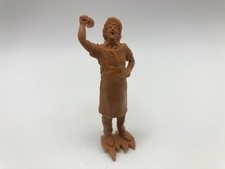Vintage Plastic Cowboy Chuckwagon Bell Figure Western Action Approx 3"