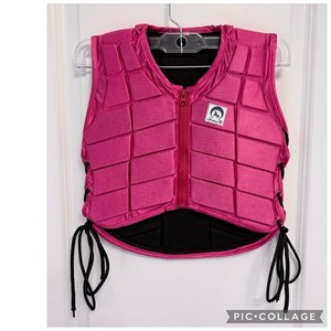 HORSY KIDS GIRLS EQUESTRIAN PROTECTIVE SAFETY HORSE RIDING VEST PINK CHILD S