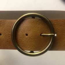 INC International Concepts Women's Classic Panel Belt Beige Brown Size 32"