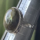 Vintage , Sterling Silver , S 925 Oval Labradorite, 4.54g , Size 7.5