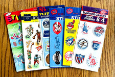 Lot of 6 Vintage 1990's Sport Stickers NEW Sealed