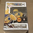 Funko One Piece Sniper King #1514 Chase PR Pre-Release Chalice Excl +Protector