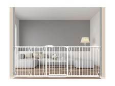 Extra Wide Baby Gate 85.8-90.5 Inch, Pressure Mounted No Drilling, for Stairs...
