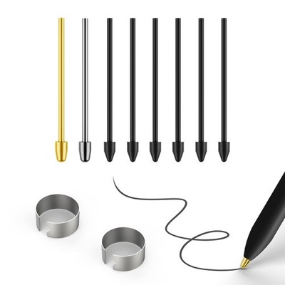 Metal Nibs/Tips Replacement for Samsung Galaxy Tab 2+6 pcs set, metallic 