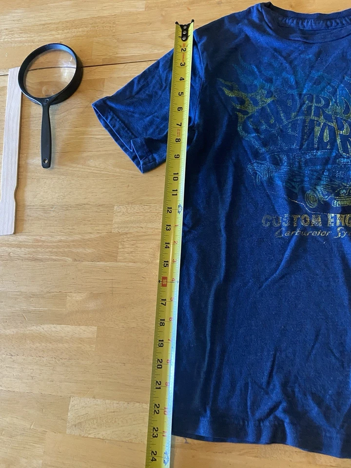 boys short sleeve t-shirt Blue Custom Charged Graphics Muscle Car Theme Size L - Image 4 of 4