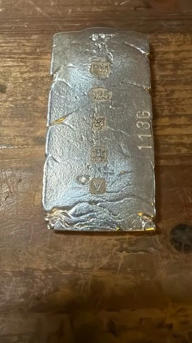 Edinburgh Sterling Silver Bullion Hand Poured  113g Bar