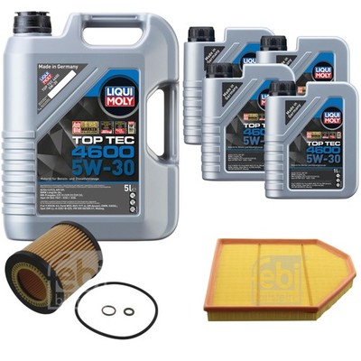 FEBI BILSTEIN Inspektionspaket 9L Liqui Moly Top Tec 4600 5W-30 für BMW X3 F25