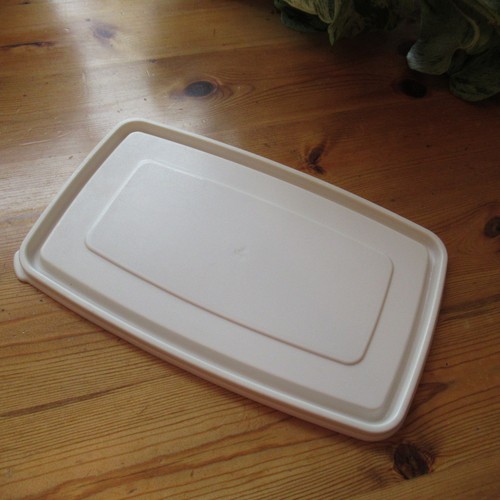 Viintage Rubbermaid Servin Saver Almond Replacement Lid # 6 Rectangular 0003