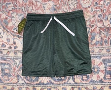 Cadets Check Out Mesh Shorts In Green SZ 12/14 (28-31” Waist) NWT