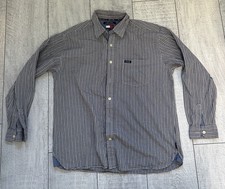 Tommy Hilfiger Jeans Flannel Plaid Button Vintage Rare Men s Large Blue Red