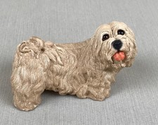 Vintage 1987 Whiskers Resin MALTESE Dog Figur...