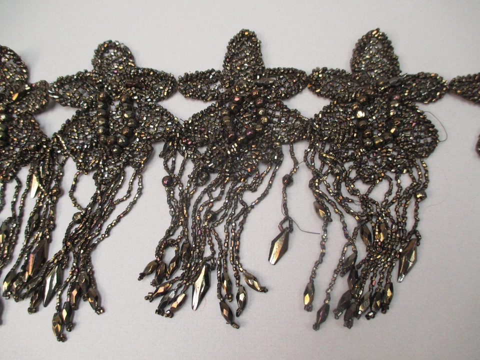 Antique Victorian Beaded Applique trim - Image 4 of 4
